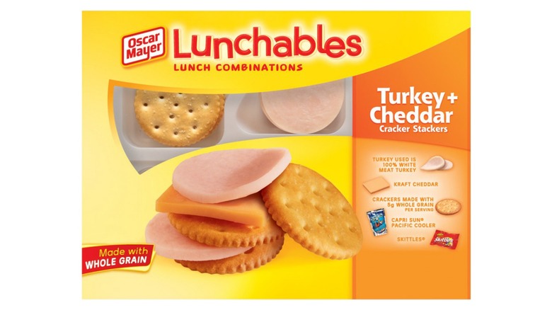 Turkey Cheddar Crackers Lunchables packaging