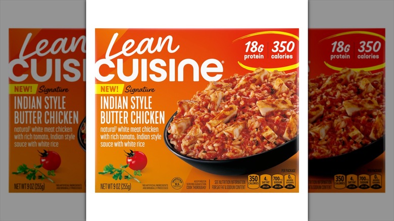 A box of Lean Cuisine Indian Style Butter Chicken.