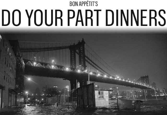 Bon Appétit will donate all proceeds from the two dinners to Hurricane Sandy relief.