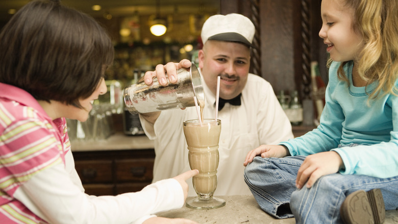 kids at the soda fountain
