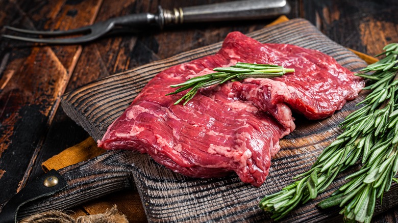 Skirt steak, a cut that takes to marinades very well
