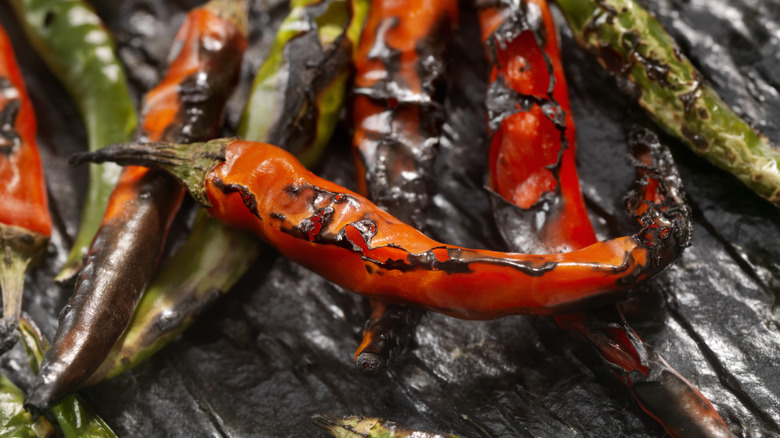 Charred peppers