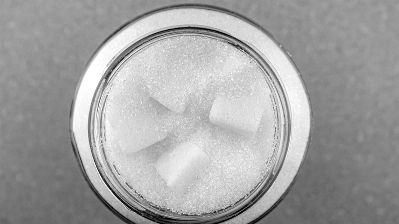 Bowl of granulated sugar