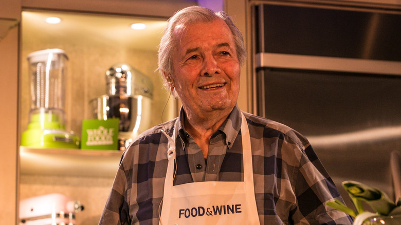 Legendary chef and cookbook author, Jacques Pepin, conducts a cooking demonstration with his daughter, Claudine Pepin, on June 14, 2013, in Aspen, Colorado at the 31st Annual Food & Wine Classic .
