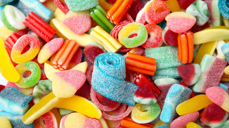 An assortment of different candies.
