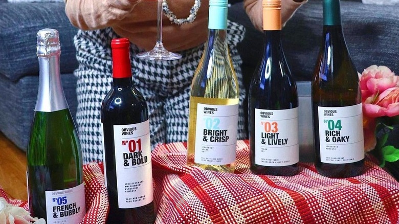 Line of Obvious Wines from 01 to 05