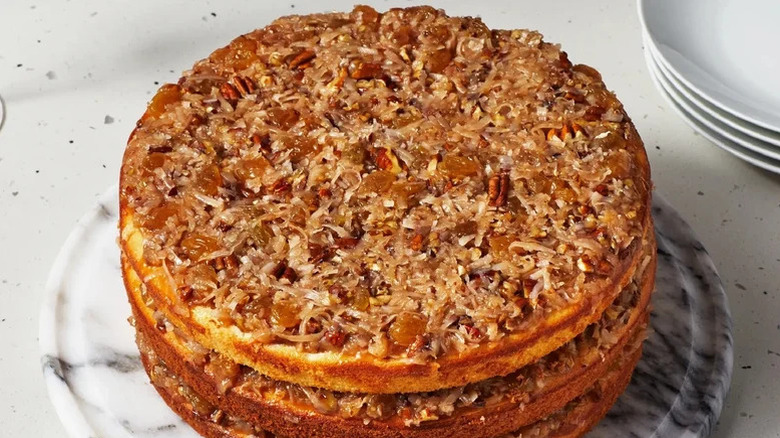 lane cake on a plate
