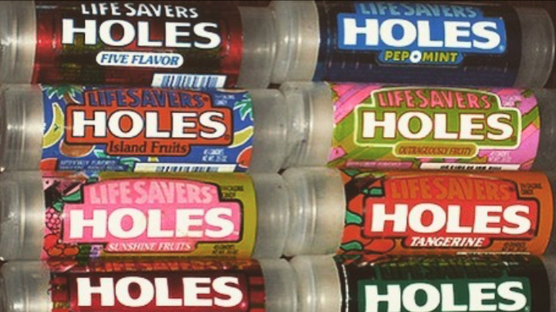 Silver cup filled with Life Savers candy
