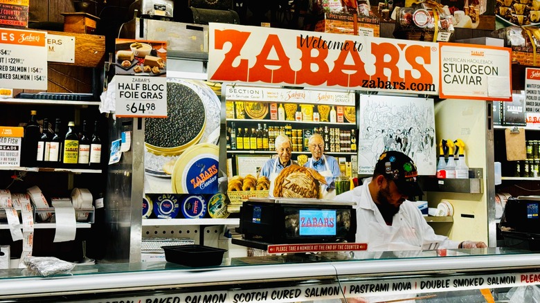 Zabar's fish counter