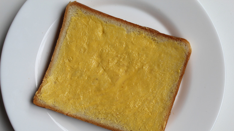 mustard on bread