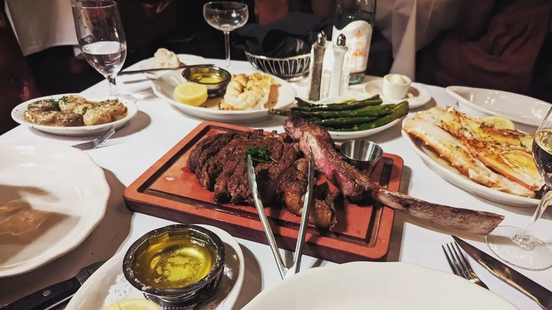 tomahawk steak, Golden Steer Steakhouse