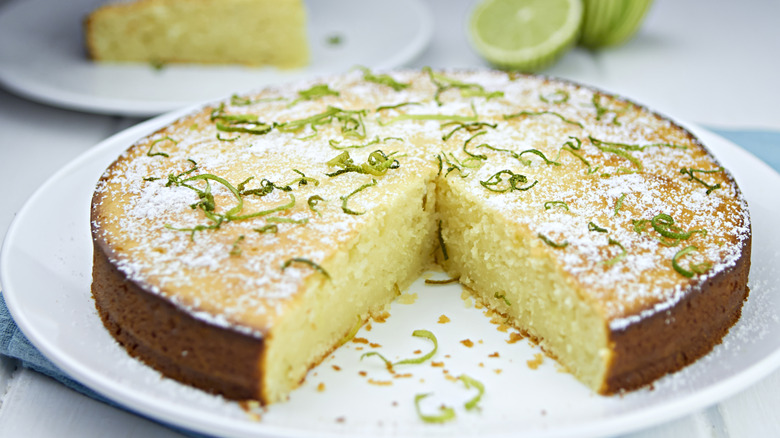 Olive oil cake with lime zest