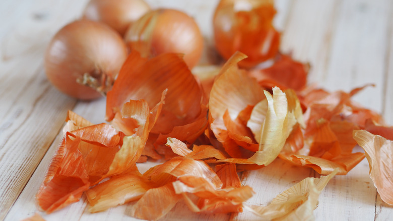 Pile of onion skins