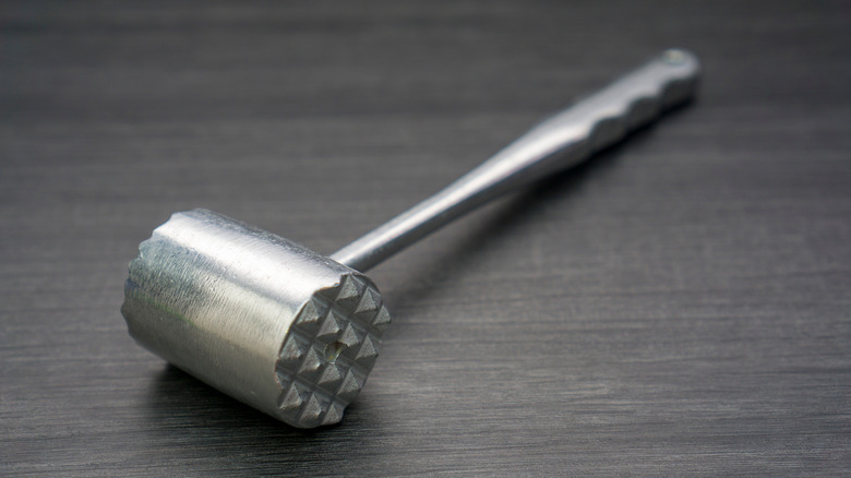Metal meat mallet