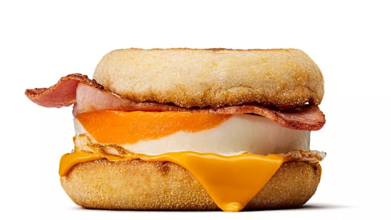 A Bacon & Egg McMuffin from Australian McDonald's.