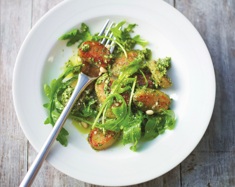 Pan-Fried Mascarpone Gnocchi With Basil Pesto Recipe