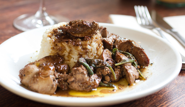 Pan-Seared Chicken Livers With Risotto Sartù