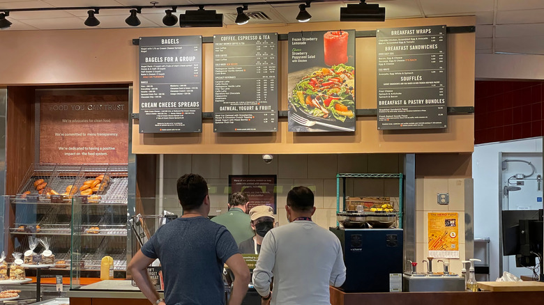 People ordering at a Panera
