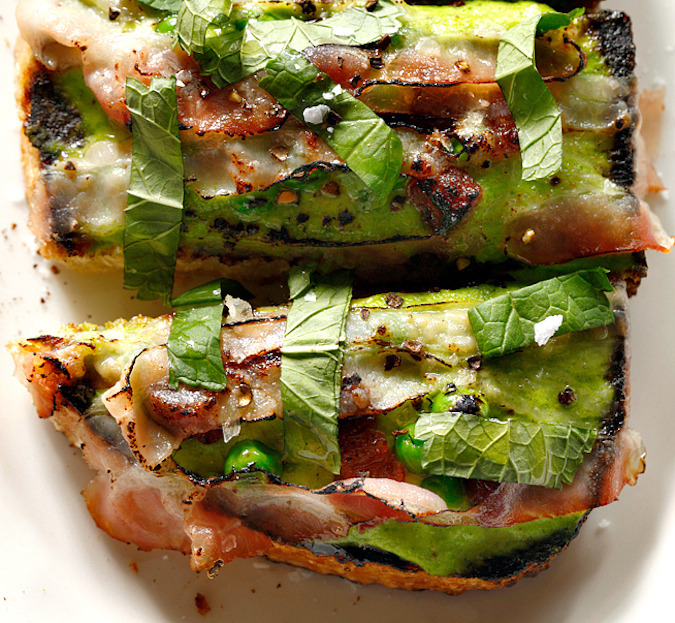 Pea Butter And Bacon Toast Recipe