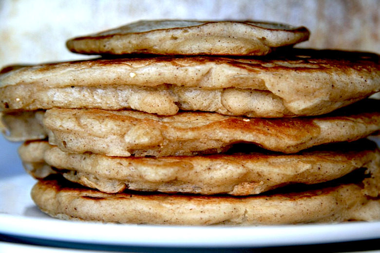 All the wholesome goodness of a PB&J on whole wheat with the general awesomeness of being pancakes.