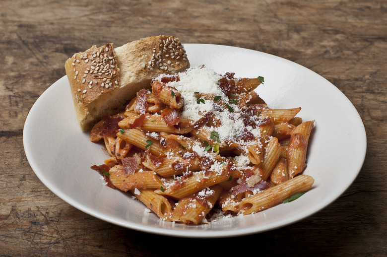 Penne a la Vodka with Crispy Prosciutto