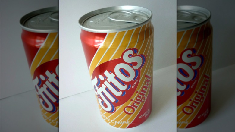 Frito-Lay chips in a can.
