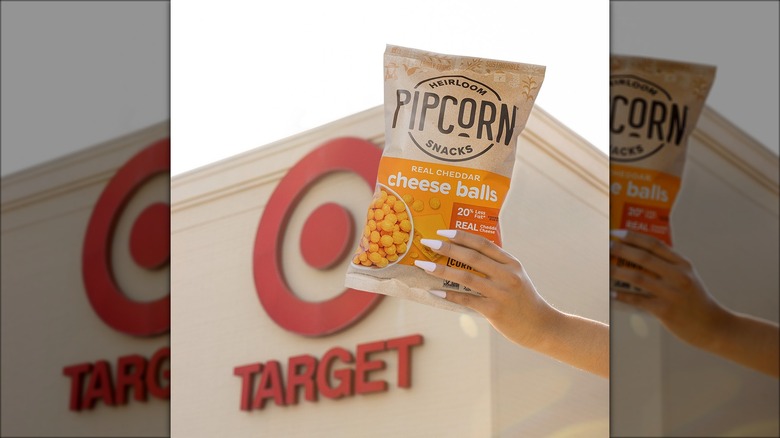 Cheese balls in front of Target