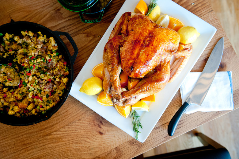 Pomegranate-Brined Roast Turkey Recipe