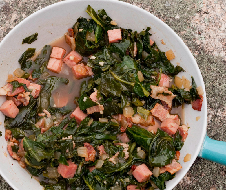 Pork Powered: Collard Greens With Ham And Bacon Recipe