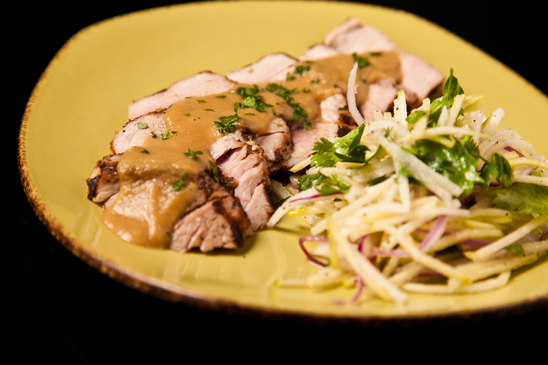 Pork Tenderloin with Apple Jicama Slaw