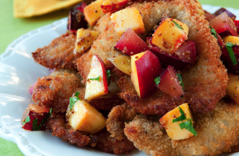Pork With Peaches And Mustard Recipe