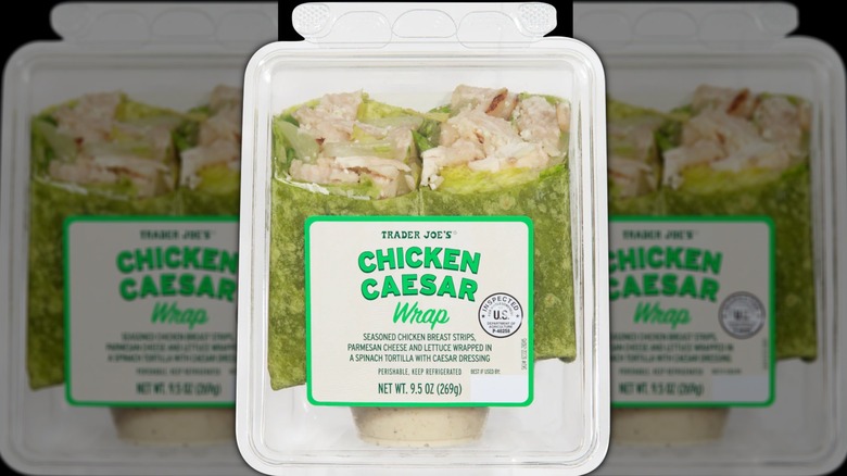 A Trader Joe's Chicken Caesar Wrap package