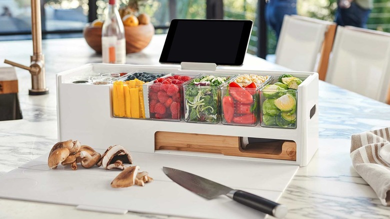 Prepdeck meal prep system on kitchen island