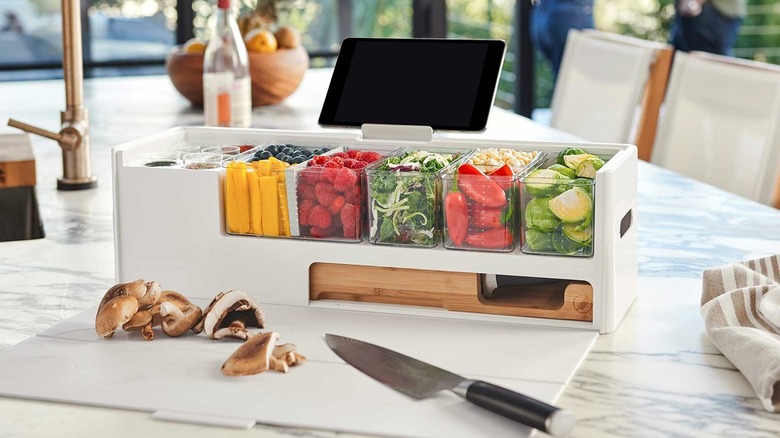 Prepdeck meal prep system on kitchen island