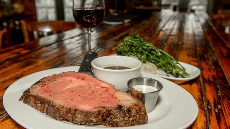 sliced prime rib
