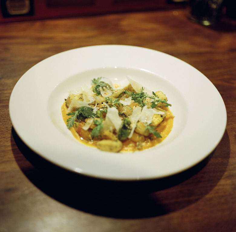 Pumpkin gnocchi from Natural Selection, Aaron Woo's vegetarian haven in Portland, Oregon.