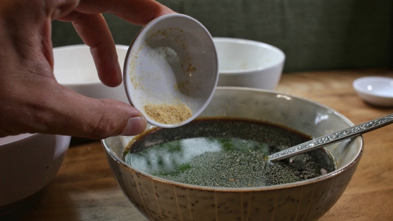 sauce ingredients in bowls