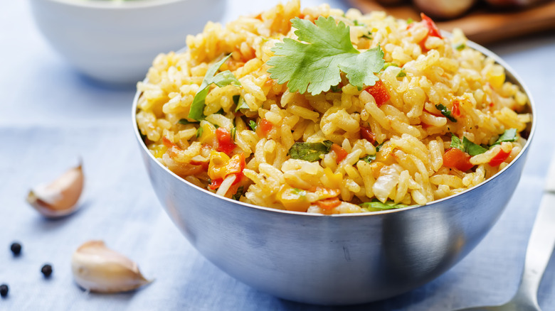 saffron rice bowl