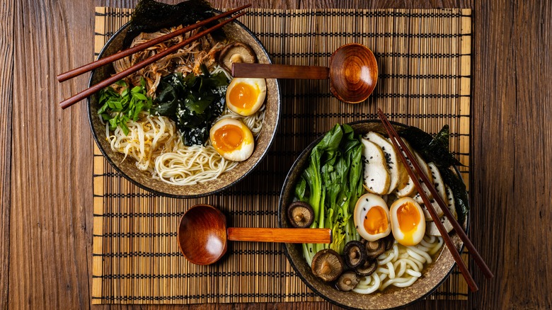 Two bowls of ramen
