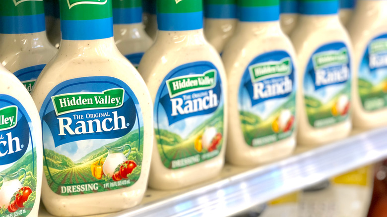 Bottles of Hidden Valley Ranch dressing