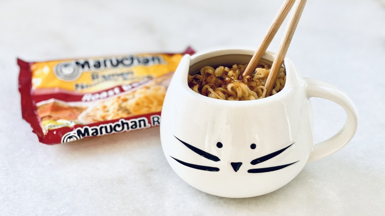 cup of Maruchan ramen noodle soup