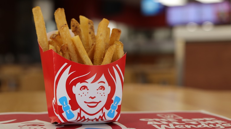 A box of Wendy's french fries