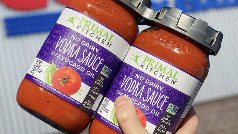 Two jars of Primal Kitchen Vodka Sauce