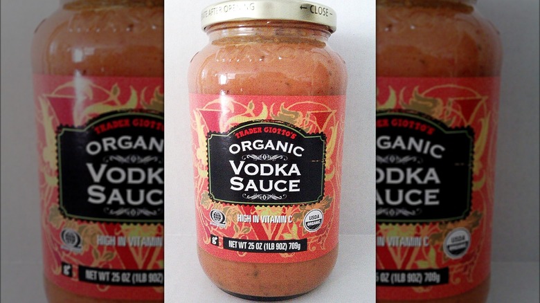 jar of Trader Joe's Vodka Sauce
