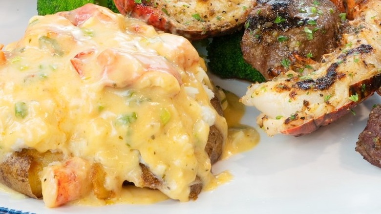 Creamy Lobster Baked Potato