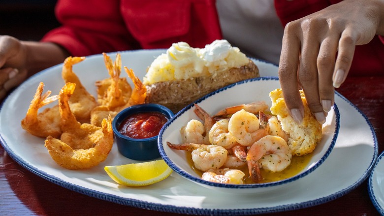Red Lobster shrimp and baked potato