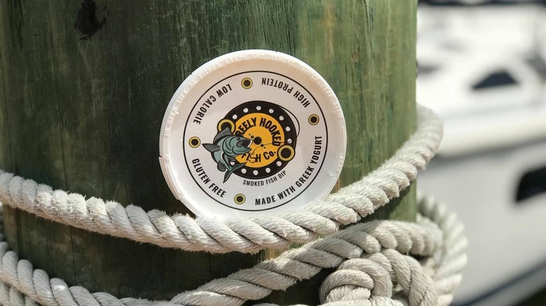 Container of dip on boat mooring