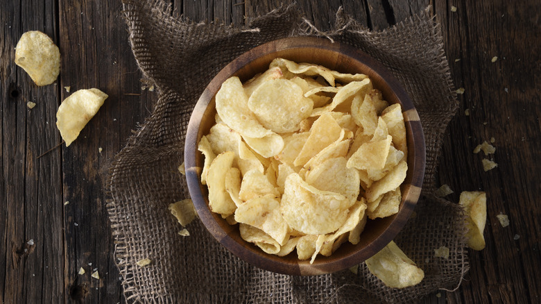 bowl of potato chips 