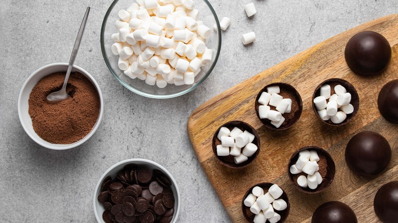 Making hot chocolate bombs