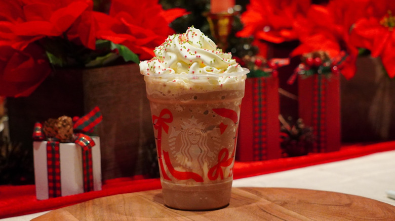 Starbucks Frozen Peppermint Hot Chocolate.